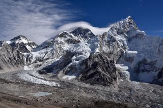 Billi Bierling - Everest und Nuptse vom Kalar Patar, mit Khumbu-Gletscher