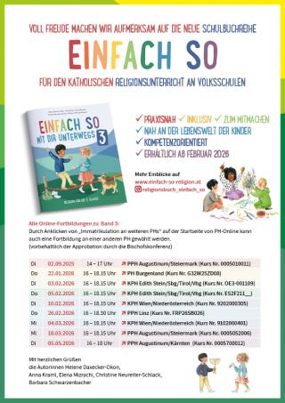 Fortbildungen Schulbuchreihe Einfach so 3 2025